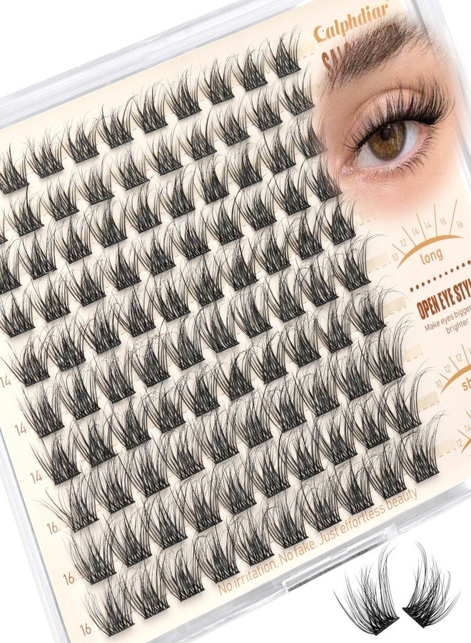calphdiar Wispy Lash Clusters Fluffy Eyelash Clusters Natural Spider Lashes Clusters D Curl Cluster Eyelash Extensions Individual Lashes 10-16mm Eyelashes Cluters DIY Soft Glam Lash Extensions - Image 1