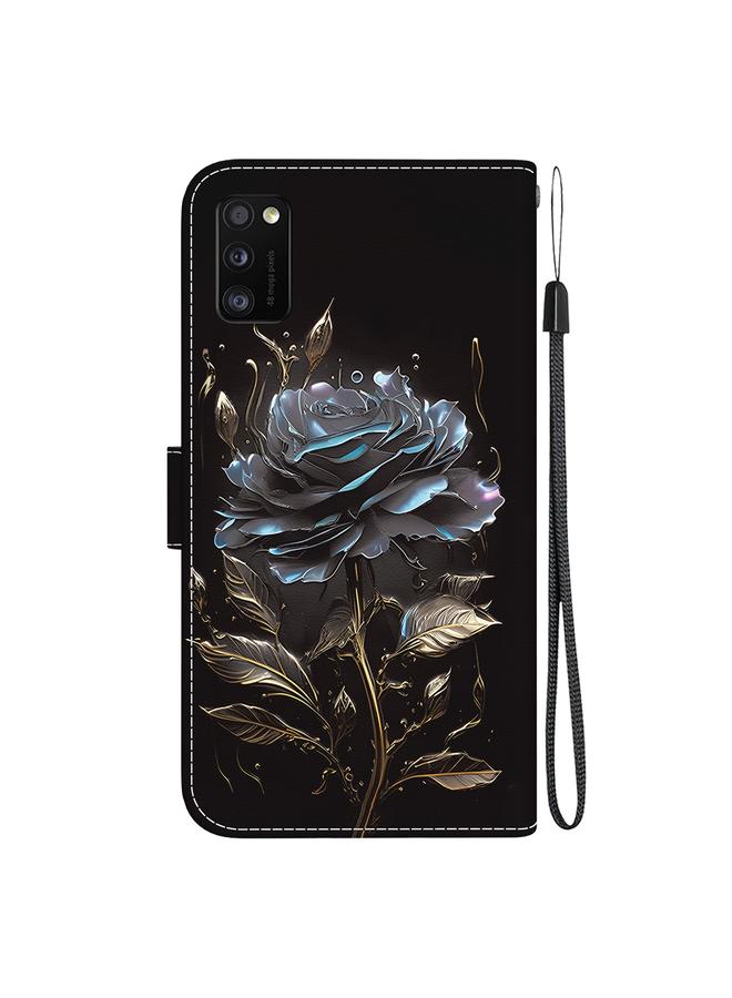 اس-توب جراب هاتف جلدي برسومات ملونة وملمس كريستالي لهاتف Samsung Galaxy A41 - Image 3