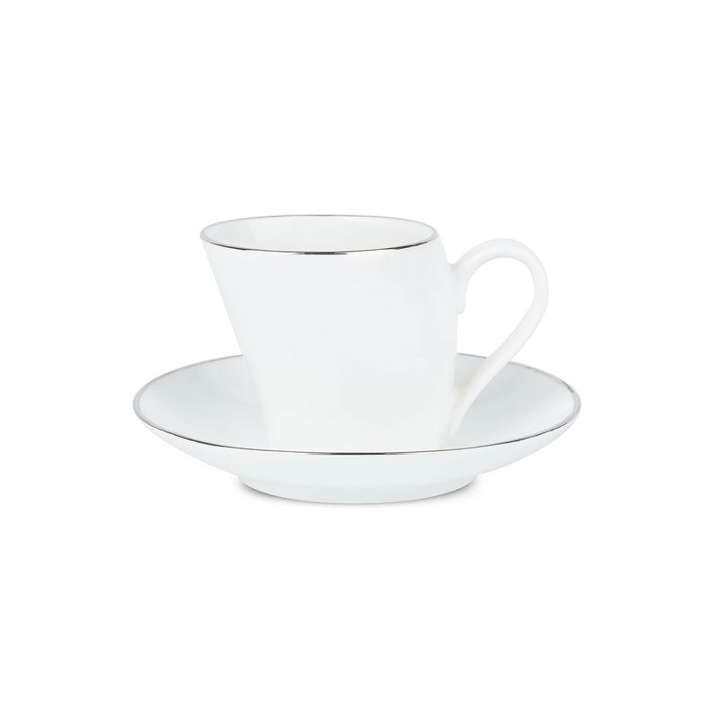 Dandy lines England by DATA Dandy Lines Lara Platinum Band 50001 Cups and Saucers Tea Cup and Saucer Set Mugs and Saucer Set for Tea CoffeePack of 12 - Image 4