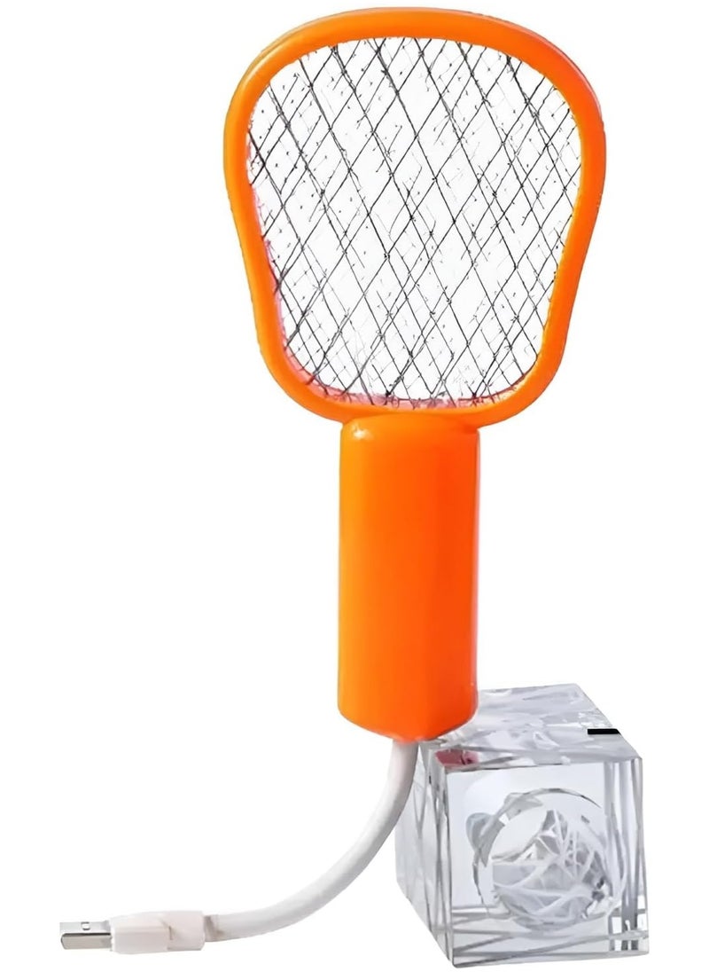Plan A USB Portable Electric Mosquito Swatter – Fly Swatter with UV Light and Sharp Electric Spark – Efficient Indoor & Outdoor Insect Killer – Multifunctional Summer Mosquito Trap (Oval)  - Image 1