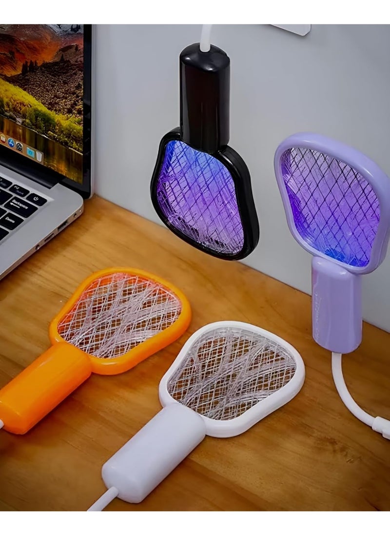 Plan A USB Portable Electric Mosquito Swatter – Fly Swatter with UV Light and Sharp Electric Spark – Efficient Indoor & Outdoor Insect Killer – Multifunctional Summer Mosquito Trap (Oval)  - Image 2