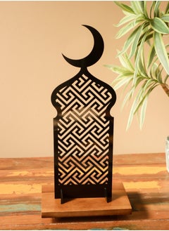 LOWHA Acrylic Decor Stand in Ramadan Crescent Shape with Islamic Pattern  - Image 1