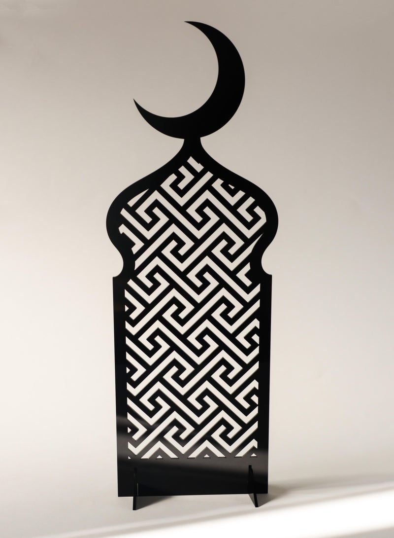 LOWHA Acrylic Decor Stand in Ramadan Crescent Shape with Islamic Pattern - Image 4