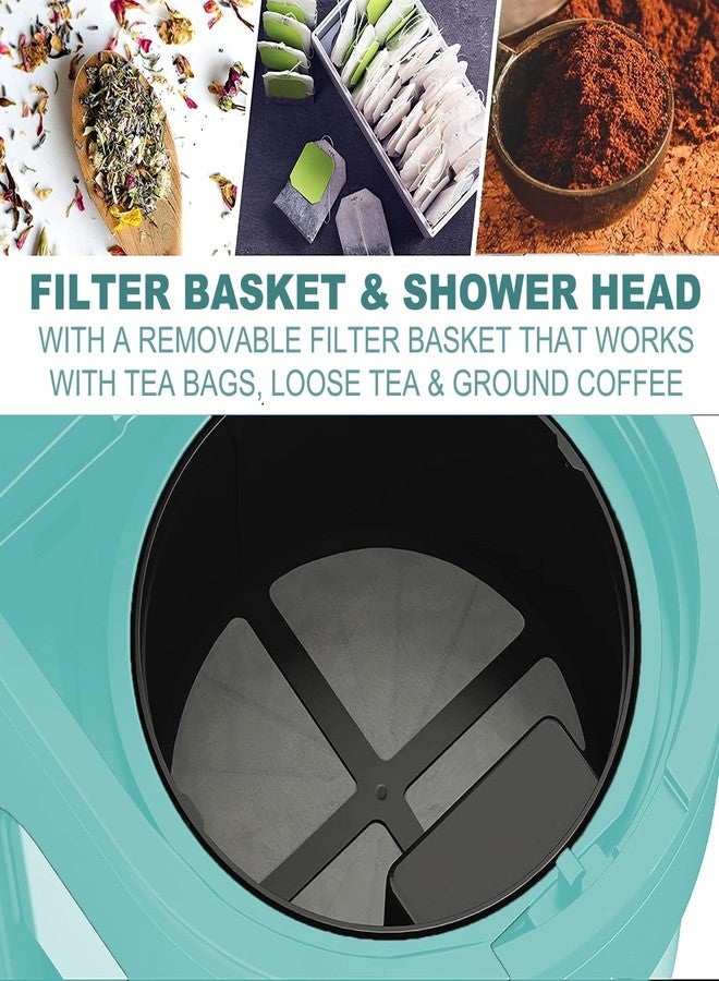 LITIFO Iced Tea Maker and Iced Coffee Maker Brewing System with 2.5-quart Pitcher, sliding strength selector for Taste Customization, Stainless Steel (Green) - Image 4