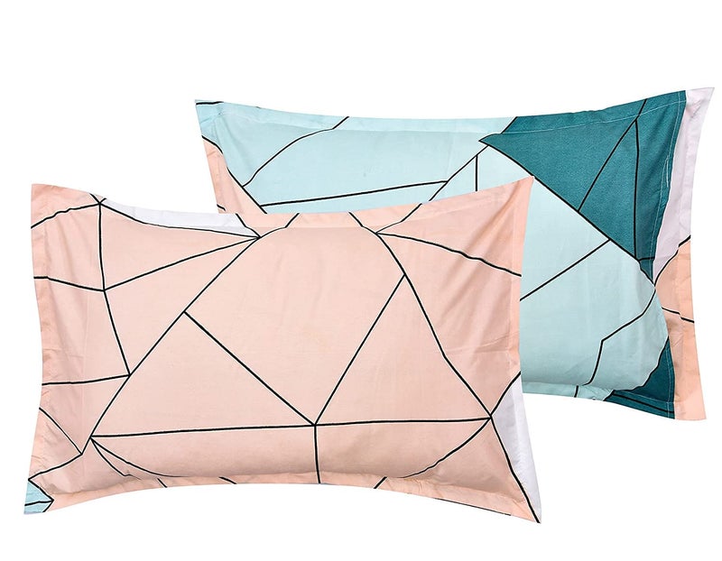 RUSTIC LINEN 144 TC Premium Glace Cotton Assorted Printed Floral Design Pillow Cover -17X27Inches,Breathable Envelope Closure Pillow Cases,Set of 6 (12 Pieces),Multicolor Pillow Covers - Image 4