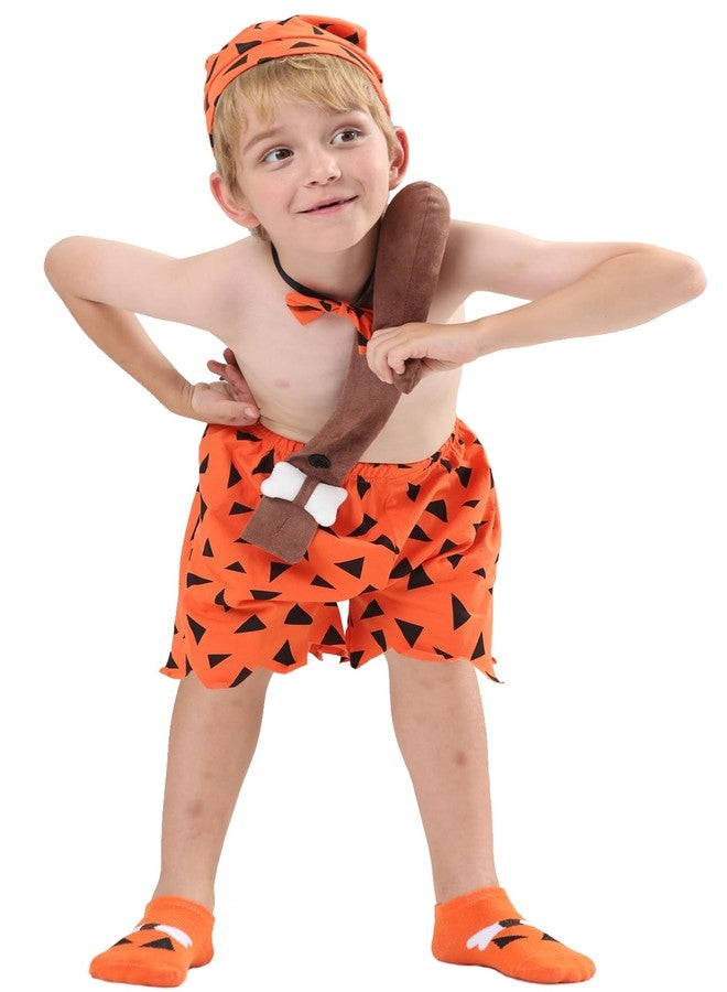 qnprt Toddler My First Halloween Costume 2025 Family Kids Boy Caveman Costumes for Baby,0612M - Image 2