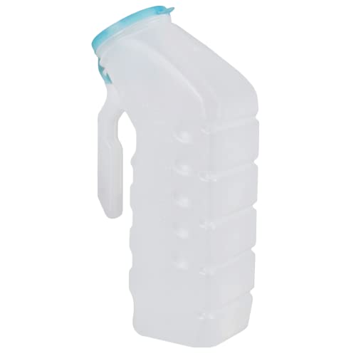 Vakly Male Urinal with Glow in The Dark Cover [32oz Pack of 2] Portable Pee Bottles for Men Used for Hospitals, Incontinence, Emergency and Travel (2) - Image 3
