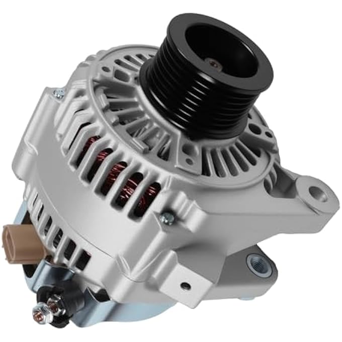 YOMALL Alternator 13958 for 2002-2003 Camry 2.4L for 2002-2003 Solara 2.4L L4 Vehicle Replacement Alternator 80A 7PK 13958N 27060-0H010 27060-28170 102211-2380 102211-2480 - Image 1