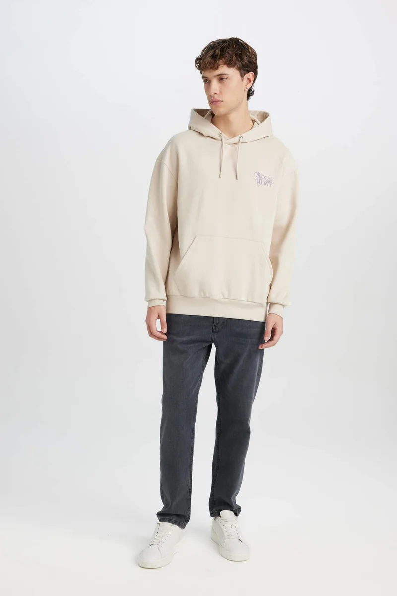 DeFacto Rick and Morty Boxy Fit Printed Hoodie