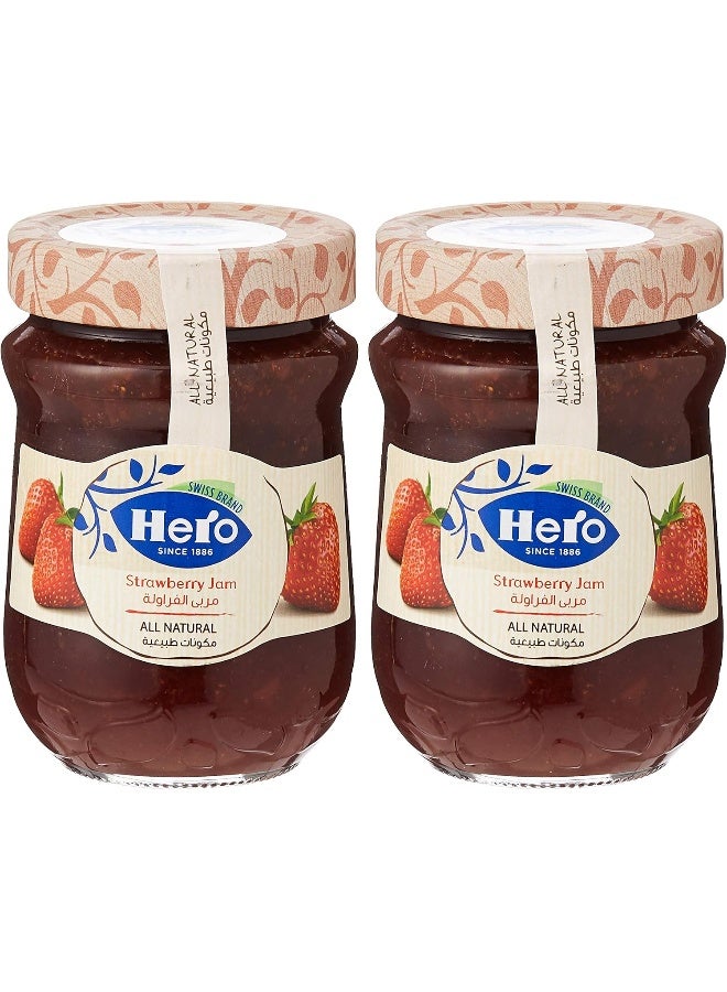 Hero مربى هيرو بنكهة الفراولة، 350 جرام × 2 - Image 1