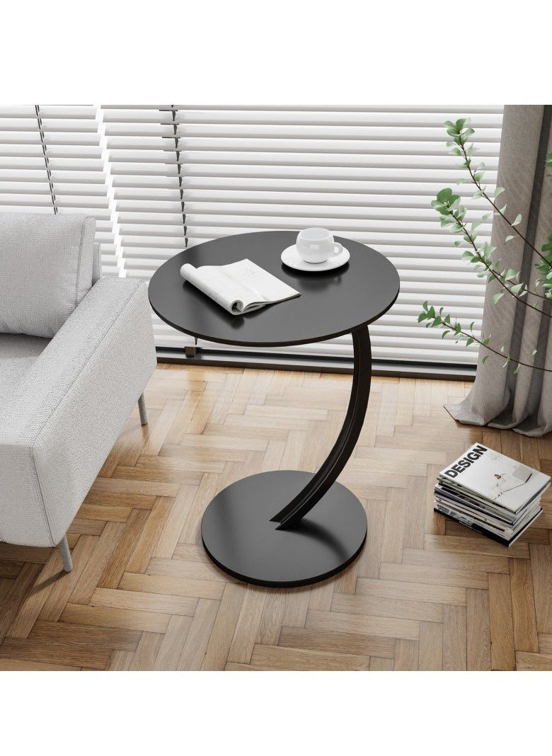 XiuWoo Nordic Style Simple C Shaped Coffee Table Sofa Side Round Table End Table For Home Living Room Bedroom Study Room Office 