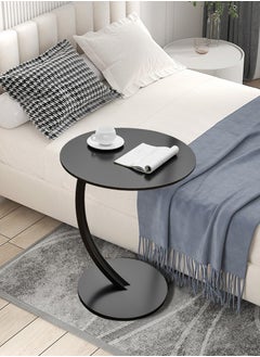 XiuWoo Nordic Style Simple C Shaped Coffee Table Sofa Side Round Table End Table For Home Living Room Bedroom Study Room Office  - Image 4