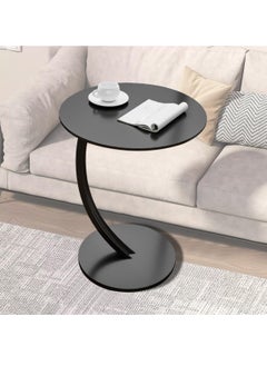 XiuWoo Nordic Style Simple C Shaped Coffee Table Sofa Side Round Table End Table For Home Living Room Bedroom Study Room Office  - Image 3