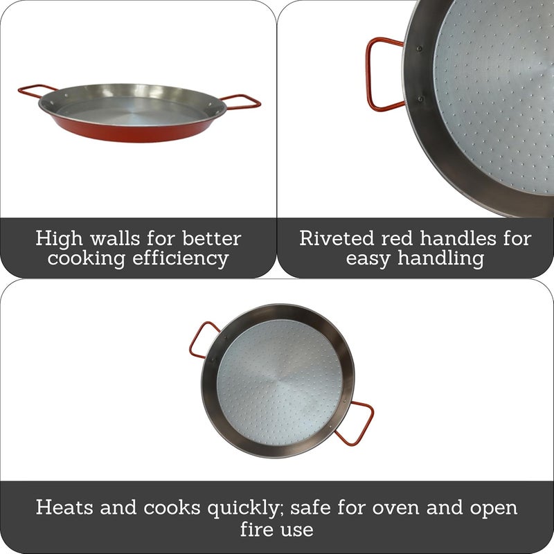 Imusa USA , Red Paella Pan 15-Inch, 15 Inch - Image 2