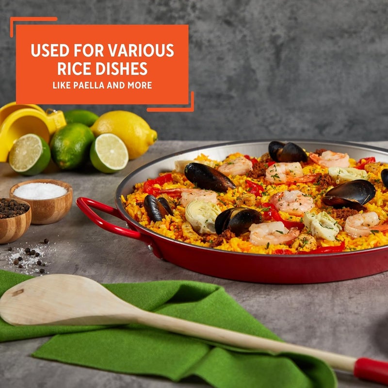 Imusa USA , Red Paella Pan 15-Inch, 15 Inch - Image 5