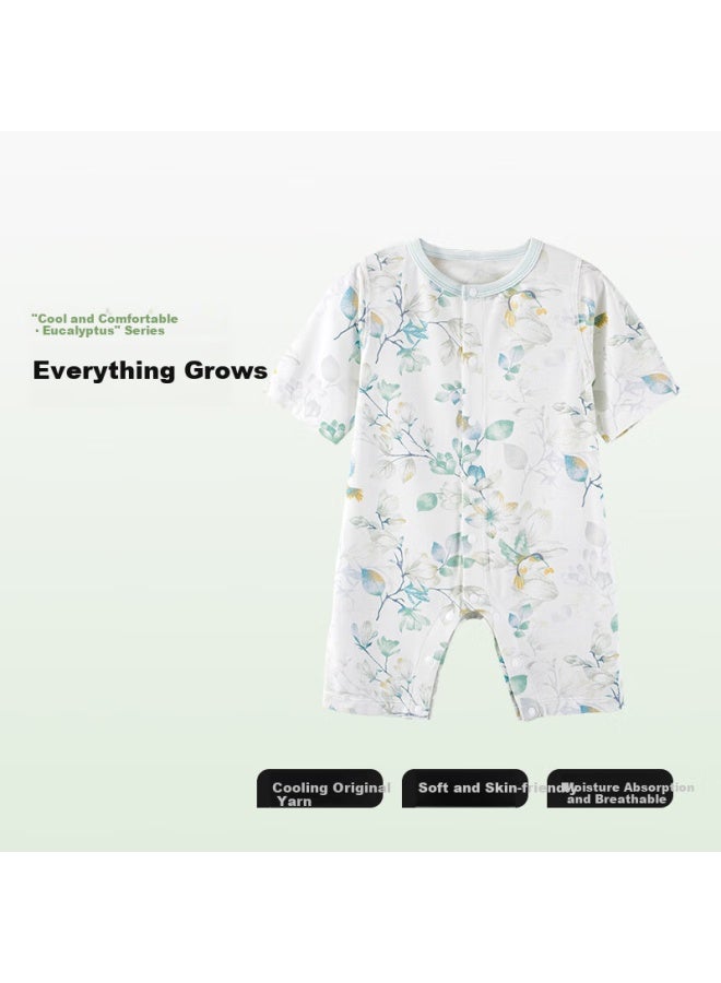 Beptides Beipesi Baby Clothes Summer Thin Bodysuit Seven-point Sleeve Air-conditioning Clothes Baby Ha Clothes Newborn Crawling Clothes - Image 1