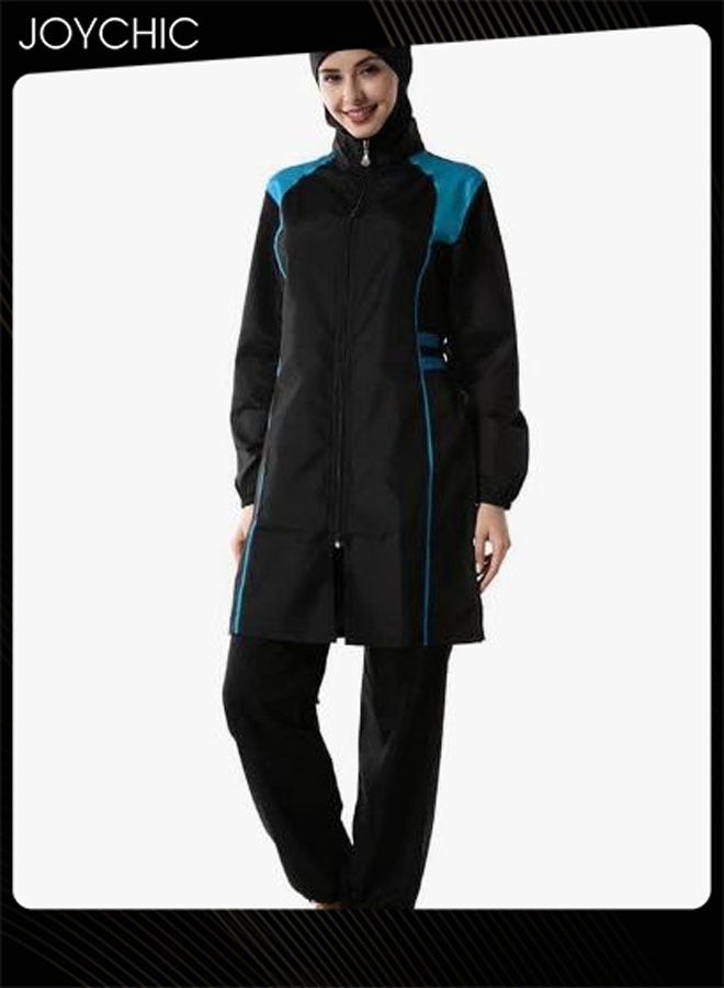Joychic Summer Plus Size Modest Swimsuits for Women with Hijab Full Coverage Print Zipper Burkini Muslim Quick-drying Swimwear  - Image 2