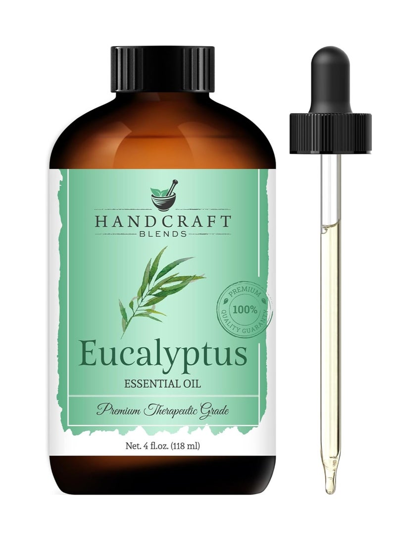 handcraft Blends Eucalyptus Essential Oil 100% Pure & Natural Premium Therapeutic Grade with Premium Glass Dropper - Huge 4 fl. Oz  - Image 1
