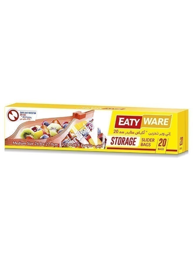 EATYWARE Slider Storage Bag, M, 20 Pcs, China 