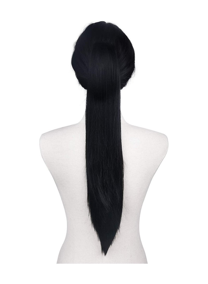 إستيل Estelle Claw Clip في شعر ذيل حصان طويل مستقيم مستقيم للنساء (أسود) - Image 2