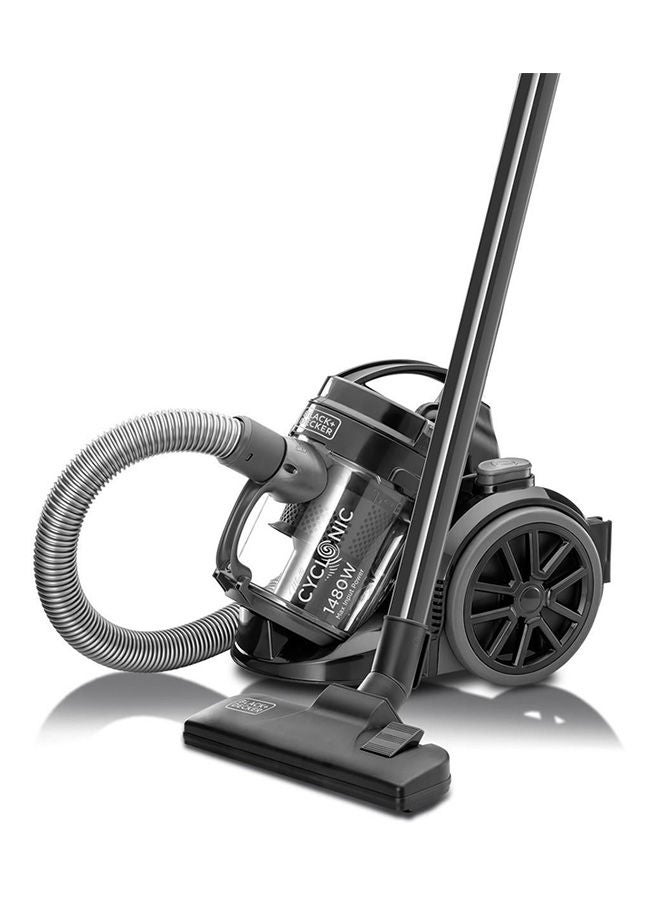 BLACK+DECKER Bagless Multicyclonic Canister Vacuum Cleaner 1300W Bagless Multicyclonic Canister Vacuum Cleaner VM1480 Black - Image 2