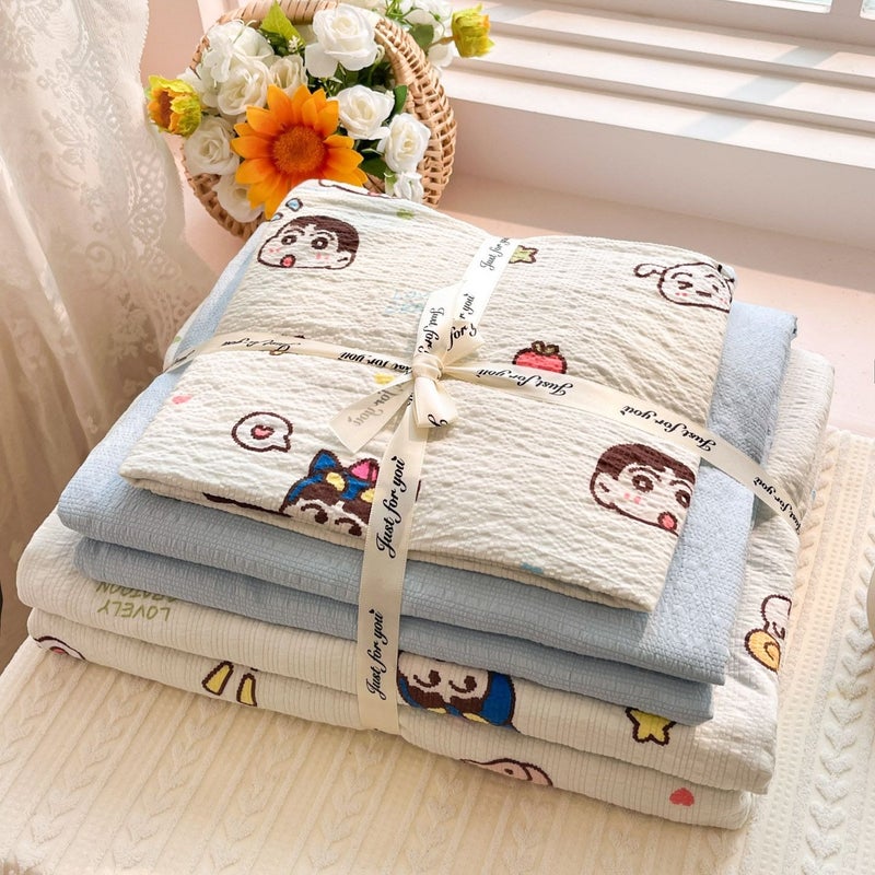 A-level ultra soft double-layer down duvet cover bed sheet set - four piece set bed sheet duvet cover pillow cover - Image 1