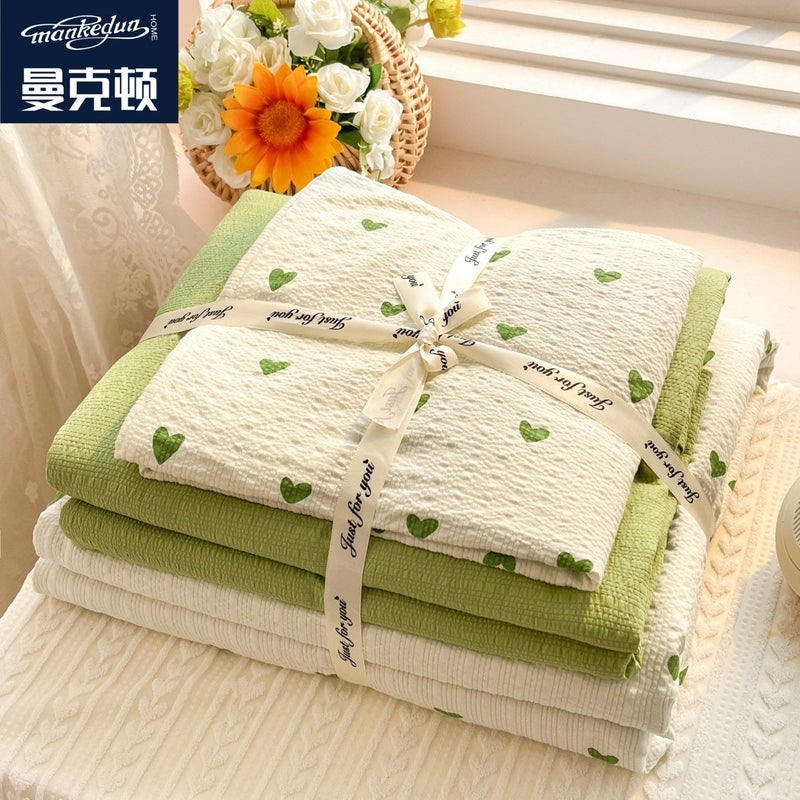 A-level ultra soft double-layer down duvet cover bed sheet set - four piece set bed sheet duvet cover pillow cover - Image 3