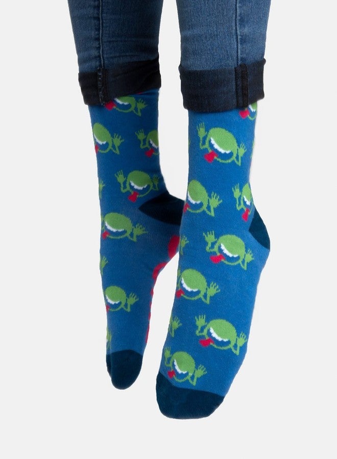 Out of Print Unisex The Hitchhiker's Guide the the Galaxy Socks Small Blue - Image 2
