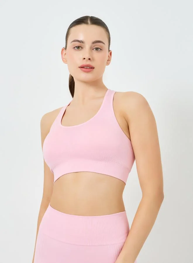 ستايلي اكتيف طقم منسق من حمالة صدر رياضية وليقنز جاكار للنساء