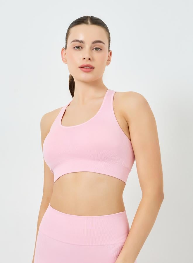 ستايلي اكتيف طقم منسق من حمالة صدر رياضية وليقنز جاكار للنساء - Image 2