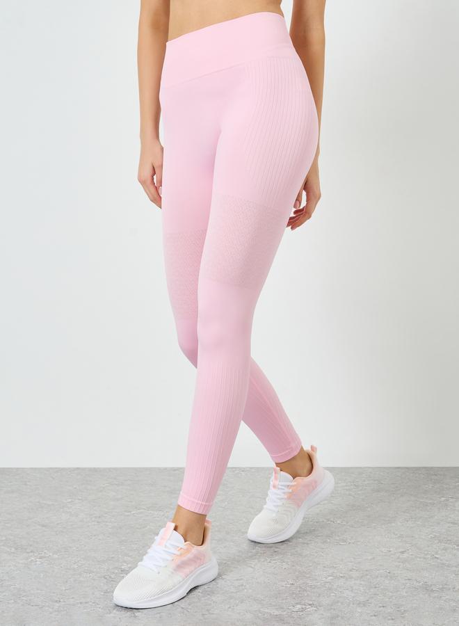 ستايلي اكتيف طقم منسق من حمالة صدر رياضية وليقنز جاكار للنساء - Image 4