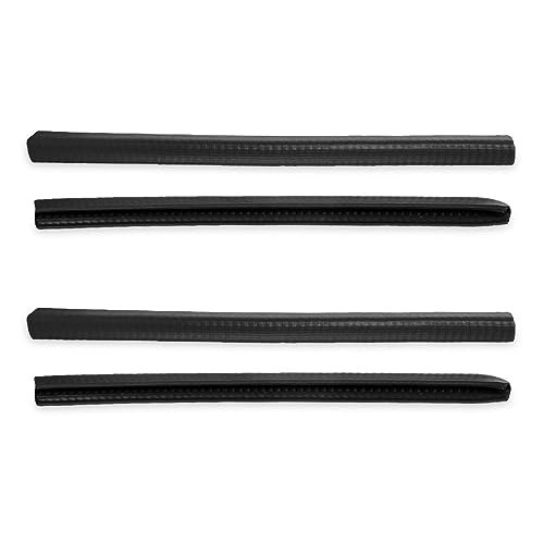 SquEqu 4 Pack Skateboard Deck Guards Protector Heavy Duty Shock Absorbing Rubber Bumper Sleeve Strip Nose/Tail Edge Protective Guard for Complete Skateboards Maple Decks Cruiser Longboard - Image 1