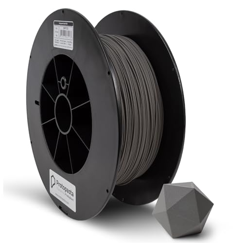 Proto-Pasta Protopasta Stainless Steel Filled PLA 3D Printer Filament | ProtoPlant Metal-Filled PLA Plastic Printer Filament with 60% Steel | Polish & Patina Friendly Metal Composite Filament | 2kg Metallic Spool - Image 1