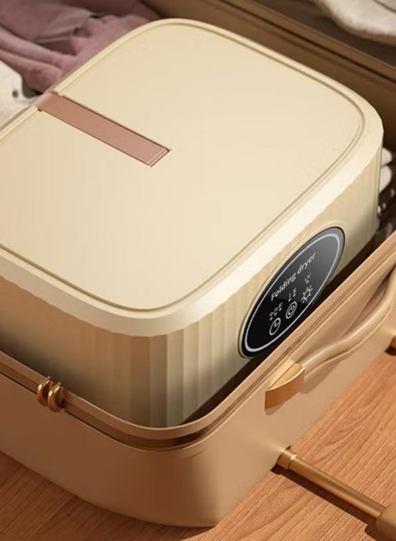 مجفف ملابس محمول، جهاز تسخين الملابس الداخلي مع غطاء، مجفف ملابس قابل للطي بقدرة 600 وات مع مؤقت 4 ساعات وإضاءة فوق البنفسجية، مجفف ملابس السفر - Image 4