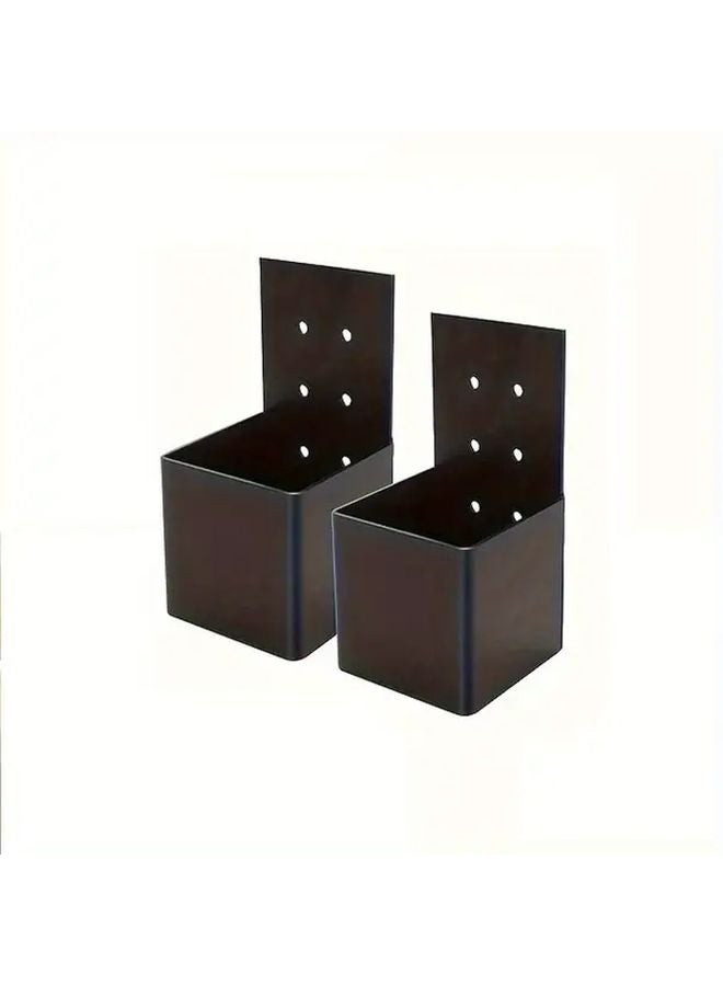 Black Heavy Duty Iron Gazebo Bracket Kit With Screws 10 16cm Wooden Post Connector - Image 2