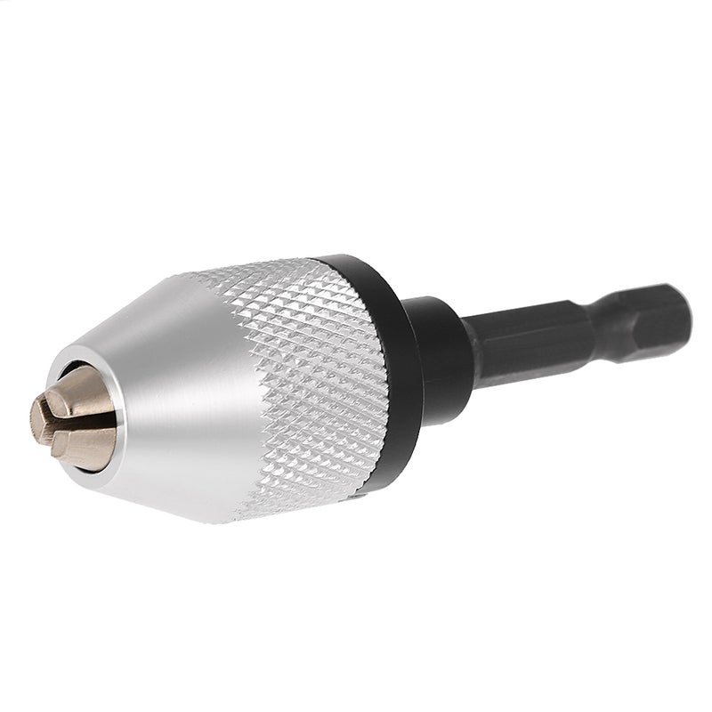 Mini Portable 0.3-6.5mm Electric Grinder Quick Change Drill Chuck with 6.35mm 1/4" Hex Shank Universal Drill Bit Converter Screwdriver Impact Driver Adaptor - Image 1