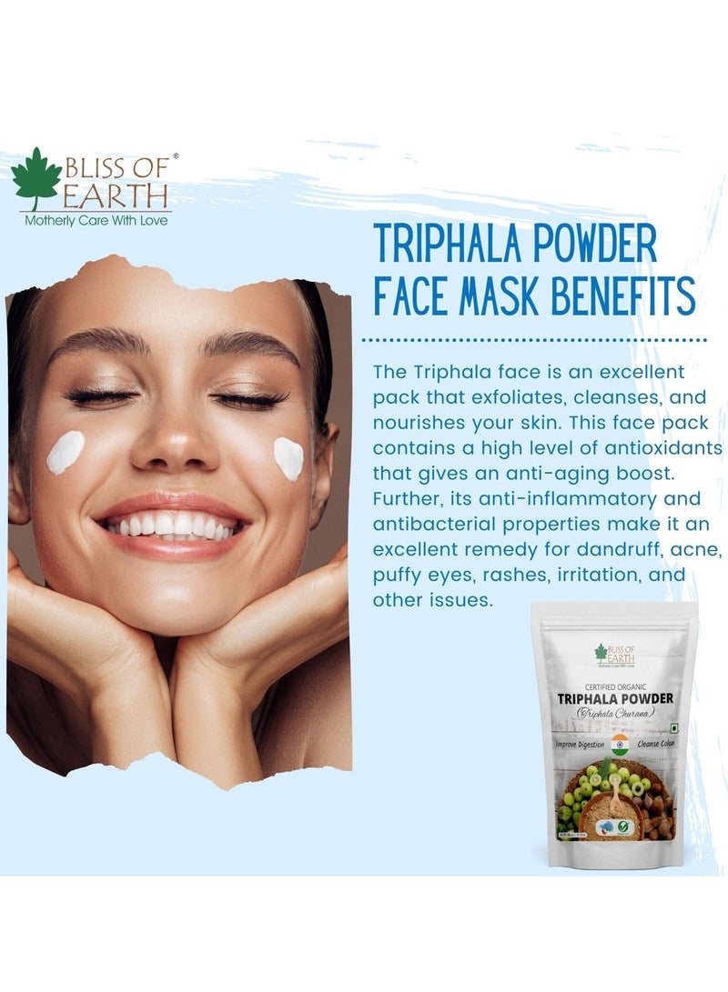BLISS OF EARTH Organic Triphala Powder Pure Ayurvedic Herbal Blend Help for Detox & Digestion Support Boost Immunity 200gm - Image 5