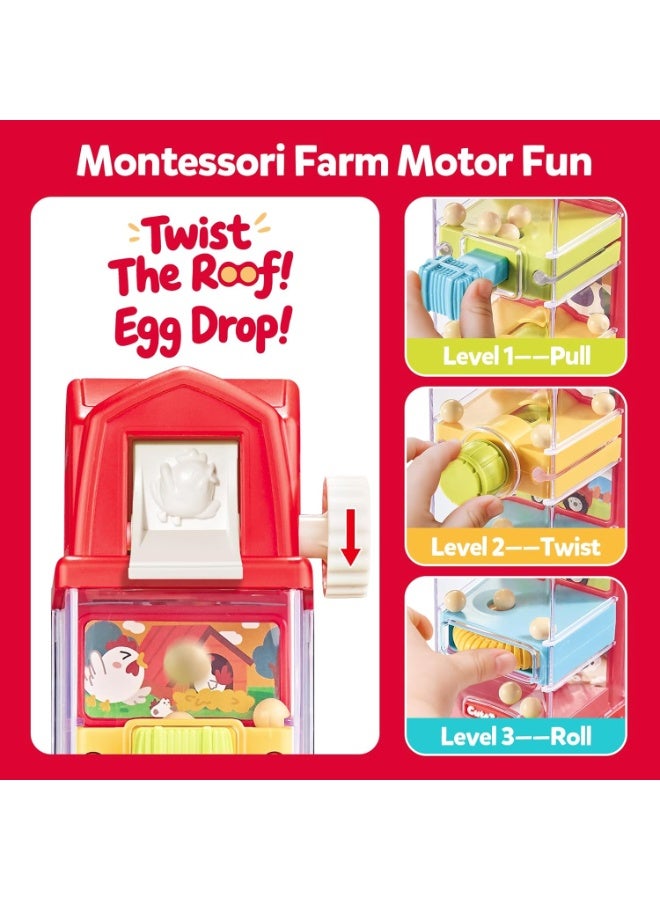 Soofam Baby Montessori Toys for 3 4 5 6 7 Year Old, Toddler Farm Egg Ball Drop Toy, Cause & Effect Educational Busy Board, Outside Sensory Toy for Kids 3-5, Xmas Birthday Gift for Baby Boy Girl - Image 3
