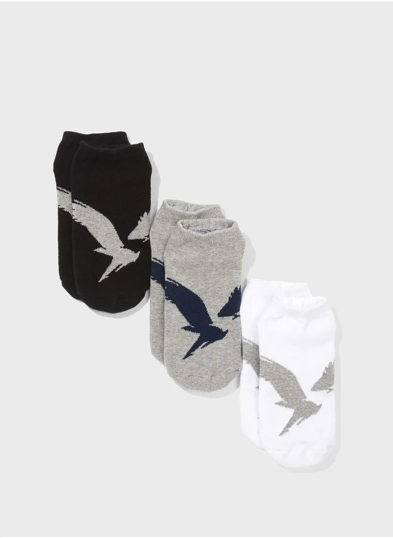 American Eagle 3 Pack Logo Socks