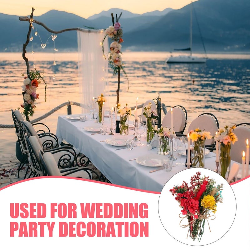 Mini Dried Flowers Bouquet 6pcs Natural For Wedding Vase Decoration DIY Craft Supplies - Image 4