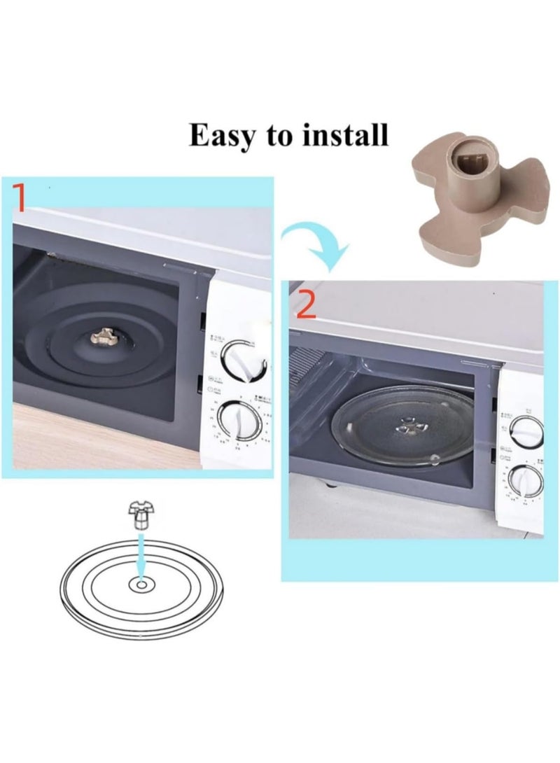 جمورو 4 قطع من وصلات محرك القرص الدوار للميكروويف، دليل أسطوانة القرص الدوار لفرن الميكروويف، دعامة محرك صينية زجاجية، وصلة بديلة - Image 3