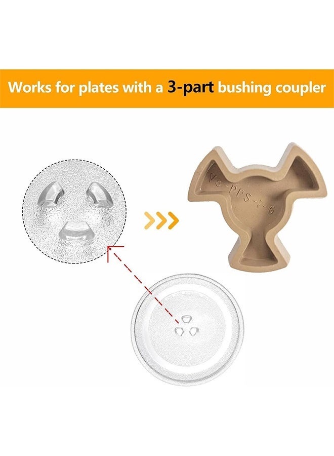 جمورو 4 قطع من وصلات محرك القرص الدوار للميكروويف، دليل أسطوانة القرص الدوار لفرن الميكروويف، دعامة محرك صينية زجاجية، وصلة بديلة - Image 5