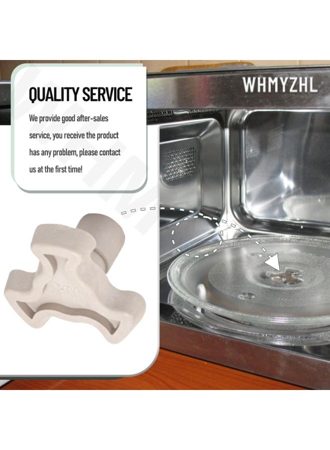 جمورو 4 قطع من وصلات محرك القرص الدوار للميكروويف، دليل أسطوانة القرص الدوار لفرن الميكروويف، دعامة محرك صينية زجاجية، وصلة بديلة - Image 2