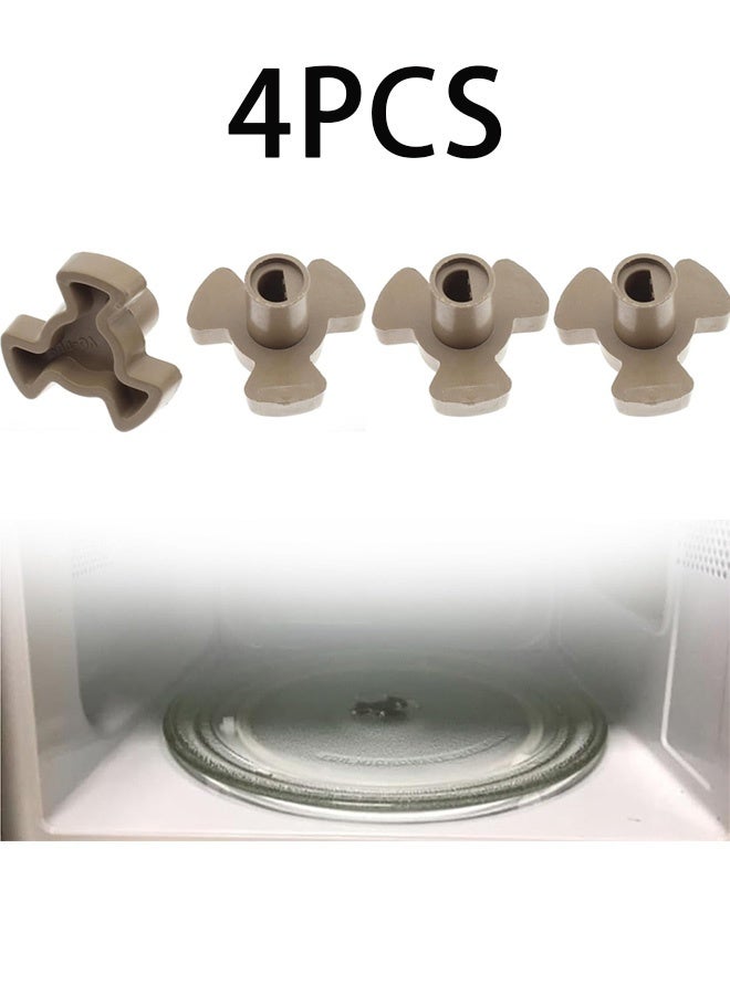 GMORO 4PCS Microwave Turntable Motor Coupler Microwave Oven Turntable Roller Guide Support Glass Tray Drive Coupling Replacement - Image 1
