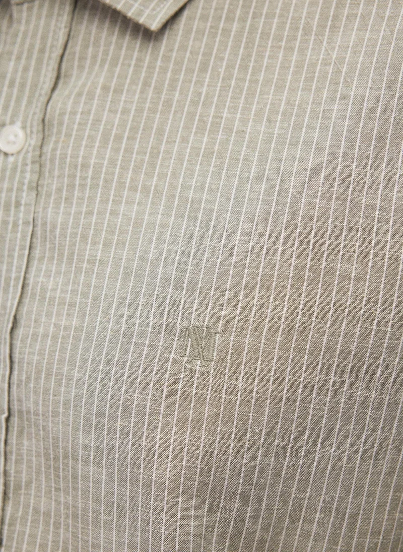 MAVI Striped Green Shirt