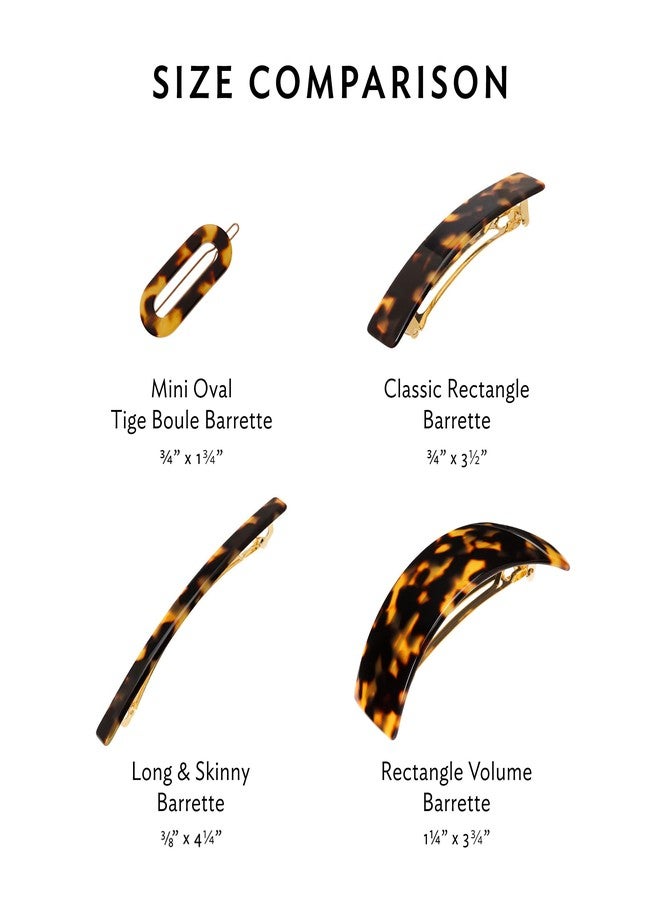 France Luxe Small Clip for Thin Hair, Mini Oval Hair Barrette for Women, Lasco Brown, Gentle Hold, Damage-Free and Comfortable All-Day Wear | France Luxe - Image 4