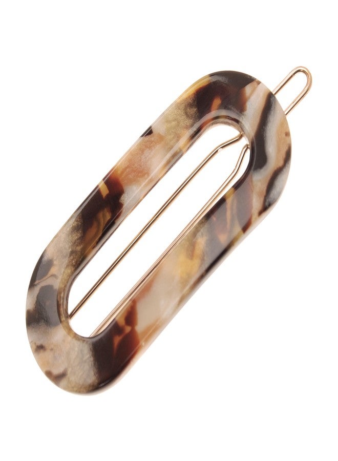 France Luxe Small Clip for Thin Hair, Mini Oval Hair Barrette for Women, Lasco Brown, Gentle Hold, Damage-Free and Comfortable All-Day Wear | France Luxe - Image 1