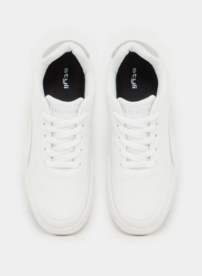 Styli Canvas Lace Up Casual Sneakers