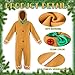 Geyoga Gingerbread Man Costume for Kids Home Clothing Christmas Gingerbread Outfit Bodysuit Hooded UnisexClassic34 Years - Image 4