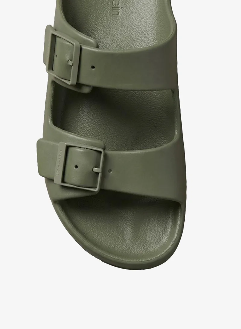 CALVIN KLEIN Deep Lichen Green Ergon EVA Double Bar Comfort Sandals for Men | Best Price UAE
